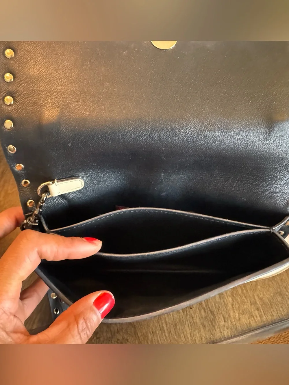 Valentino Garavani Studded Leather Wristlet